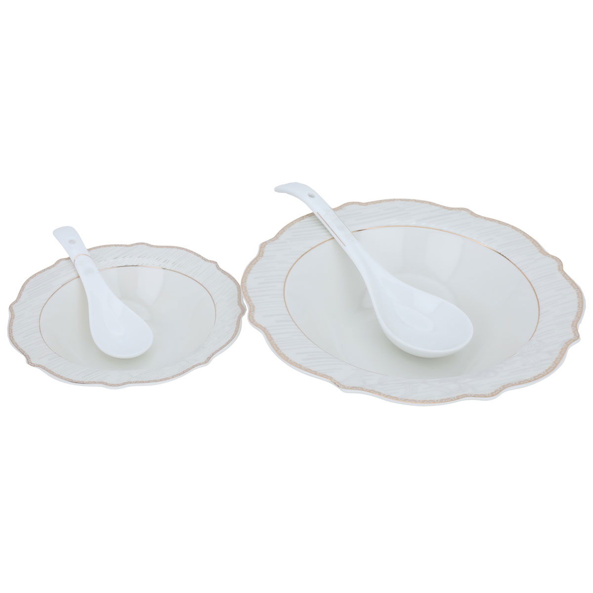 طقم سفرة بورسلان السيف غاليري، 65 قطعة، دائري - أبيض product image 6