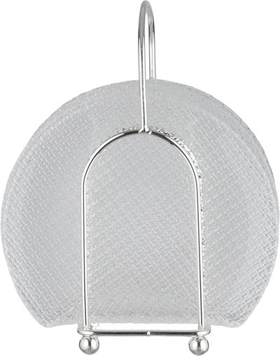 طقم صحون زجاج السيف غاليري، 6 قطع، مع ستاند، منقوش - فضي شفاف product image 4