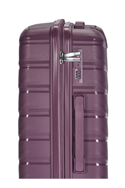 طقم شنط سفر بولي بروبيلين ليمرا، 4 مقاسات، 4 عجلات، بزاوية 360 درجة، OT-8014 - بنفسجي product image 6