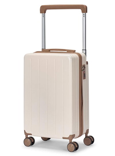 طقم شنط سفر بولي كربونات ليمرا، 3 مقاسات، 4 عجلات، OT-9017 - بيج ذهبي product image 6