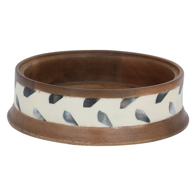 حافظة طعام خشب العين الاندلسية، 24 سم - ذهبي بني product image 2