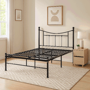 سرير حديد، 35×140×200 سم - أسود product image 2