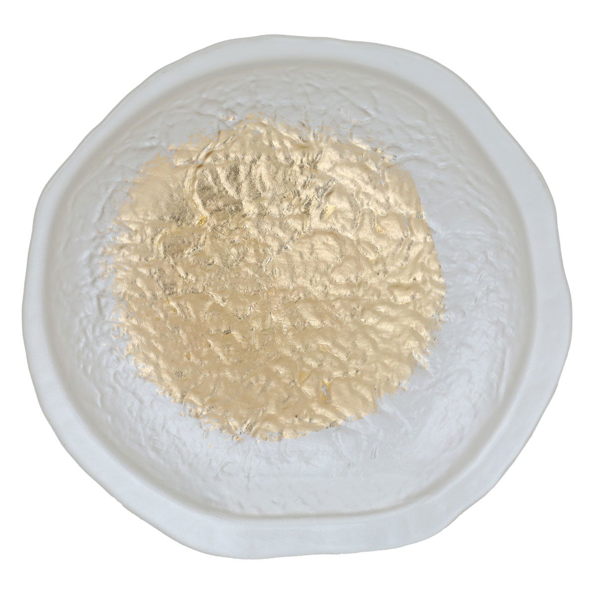 Al Saif Gallery glass sweet dish, 21 x 21 x 2 cm, round - white product image