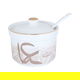 طقم تقديم شاي بورسلان + زجاج السيف غاليري، 29 قطعة، نقش عربي - أبيض product image 6