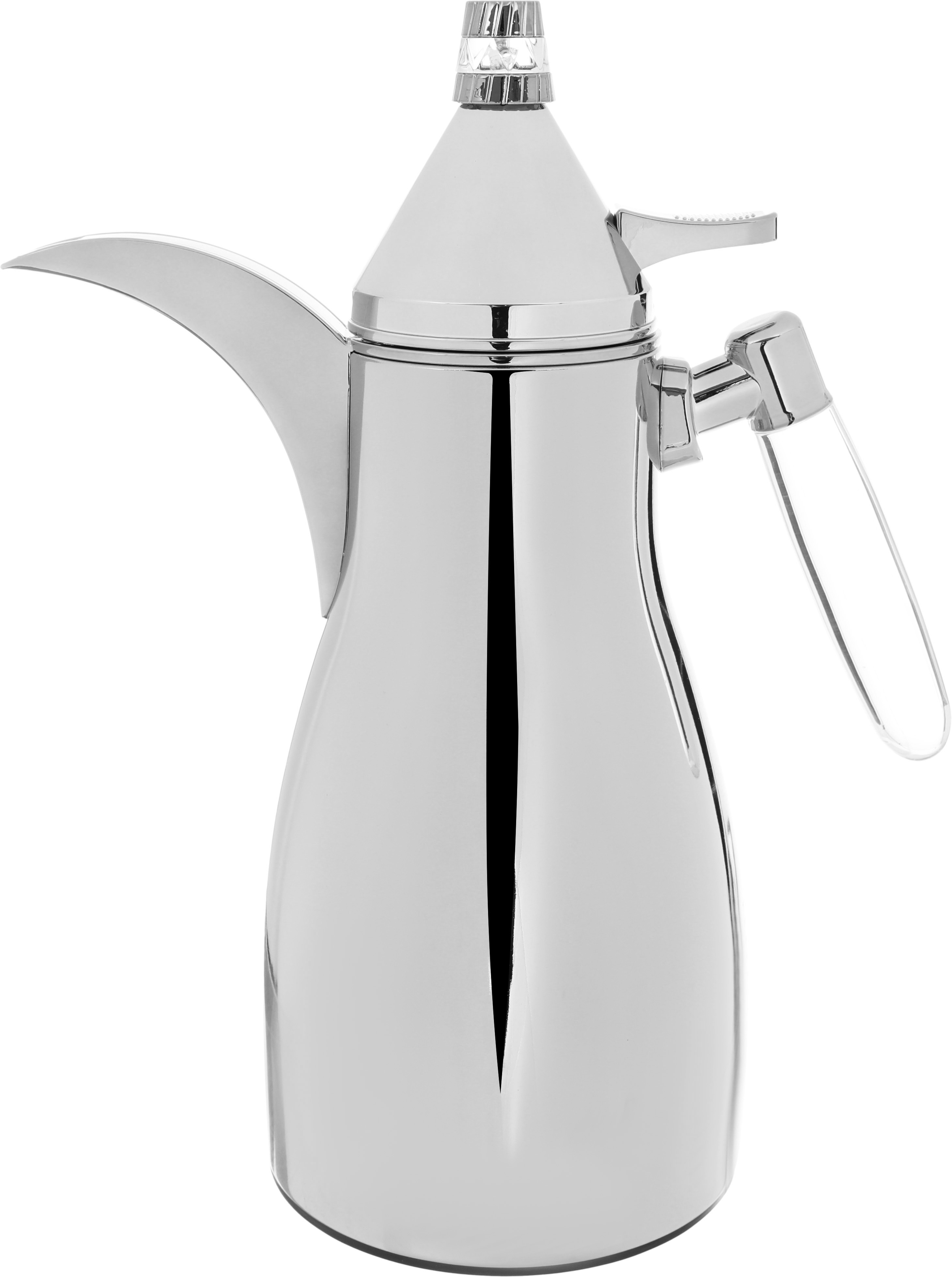Al Saif Gallery Maimouna thermos set, two pieces, 1/1 liter, thermal glass inner container, steel outer shell - silver product image 4