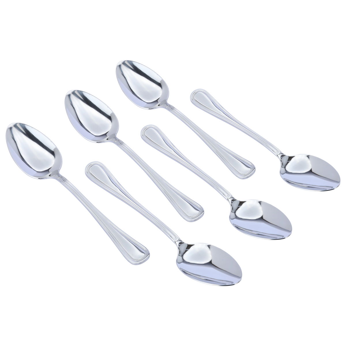 Sola Steel Al Saif Gallery Spoon Set, Plain, 6 Pieces - Silver product image
