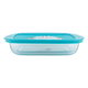 صينية فرن بغطاء زجاج بغطاء بايركس، 23×15 سم، مستطيل، فرنسي - شفاف product image 2
