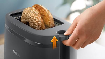 حماصة خبز فيليبس، 650 واط، شريحتين، 6 مستويات، HD2510/90 - اسود product image 8