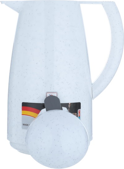 Thermos Rhine, 1 liter, thermal glass inner case, pressure switch - white product image 3