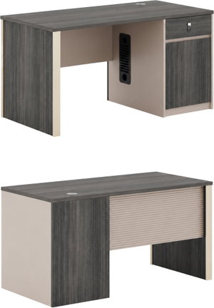 مكتب إداري خشب MDF، 120x60x75 سم - رمادي غامق بيج product image