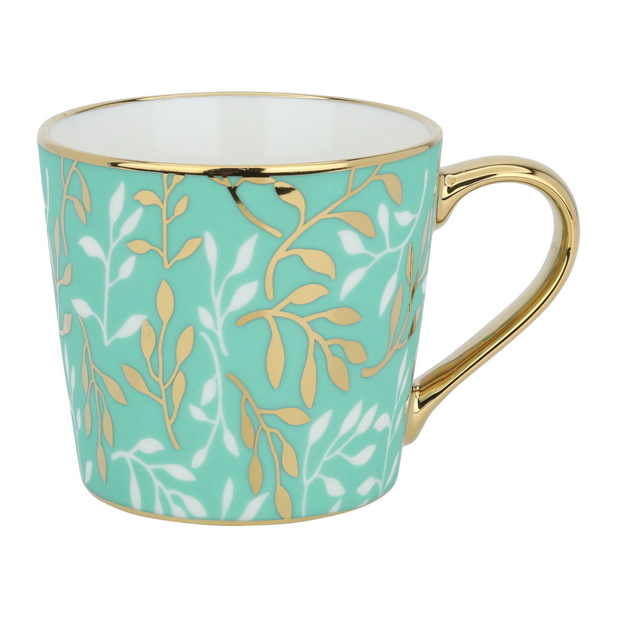 Al Saif Gallery porcelain mug, 400 ml, gold-green wood product image