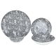 طقم سفرة دائري بورسلان السيف غاليري، 24 قطعة - أسود product image 1