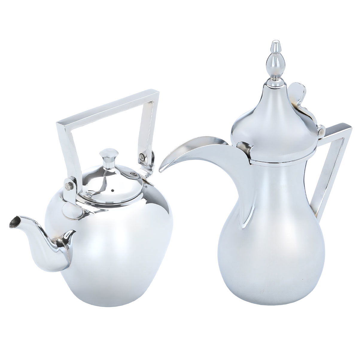 Sulaiman Steel Al Saif Gallery Dallah Set, 2/1.41 litre, 2 pieces - Silver product image 2