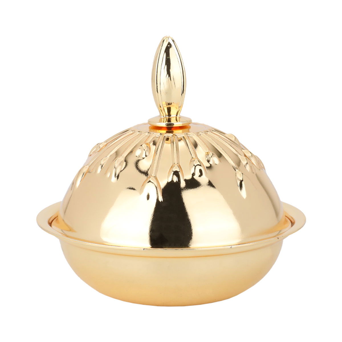 Al Saif Gallery Steel Tamriya, 11.5x11.5x6.6 cm, with lid - Gold product image 1