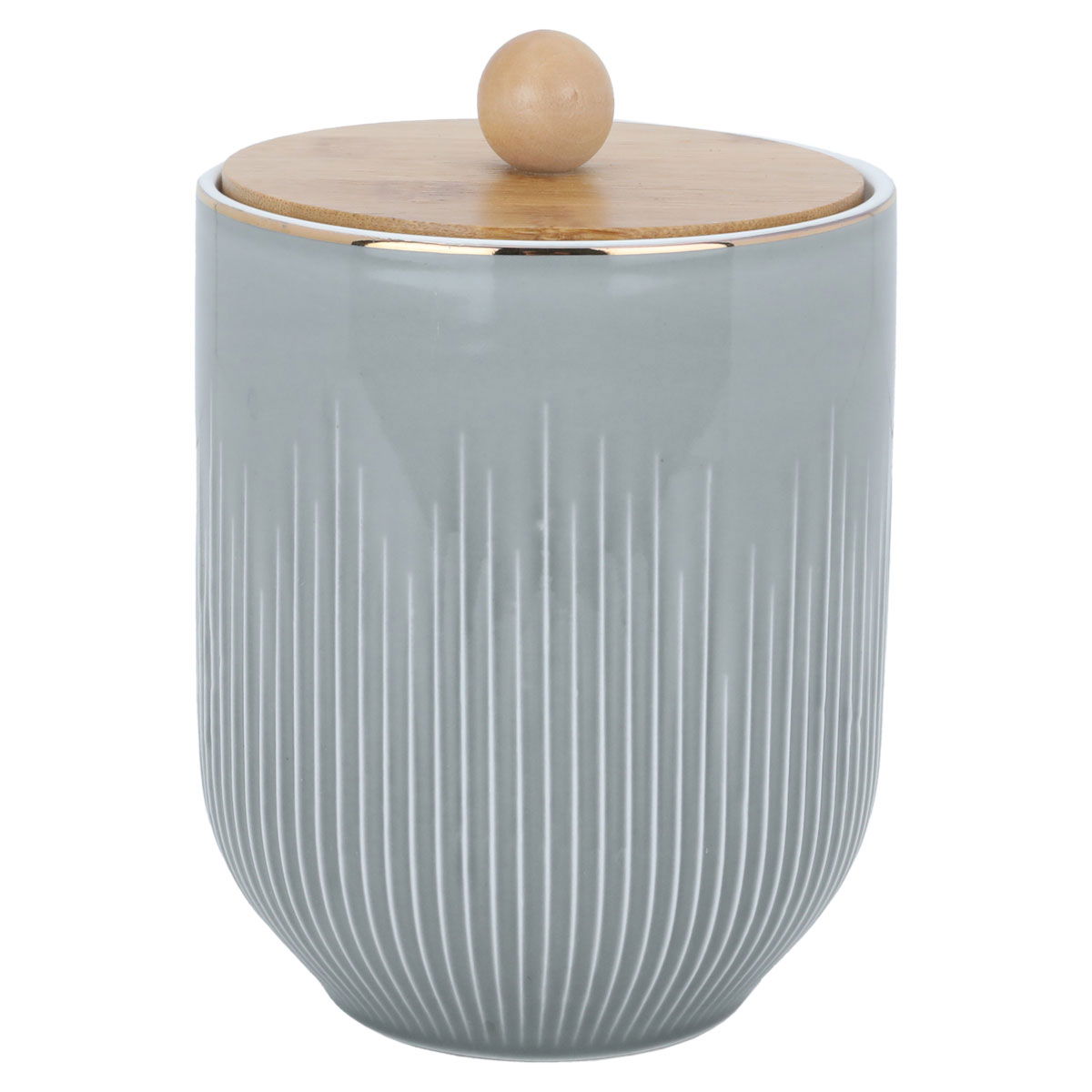 Al Saif Gallery porcelain box, with wooden lid - gray product image