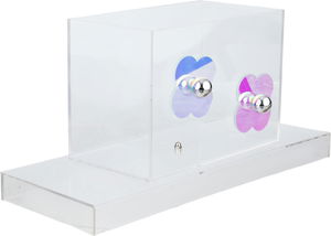 Al Saif Gallery Acrylic Serving Stand, 35X13.5X14.5 Cm, Rose-Decorated Base - Clear product image 2