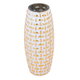 Al Saif Gallery Porcelain Decorative Vase, 10 x 10 x 25 cm, Round - White Golden product image 1