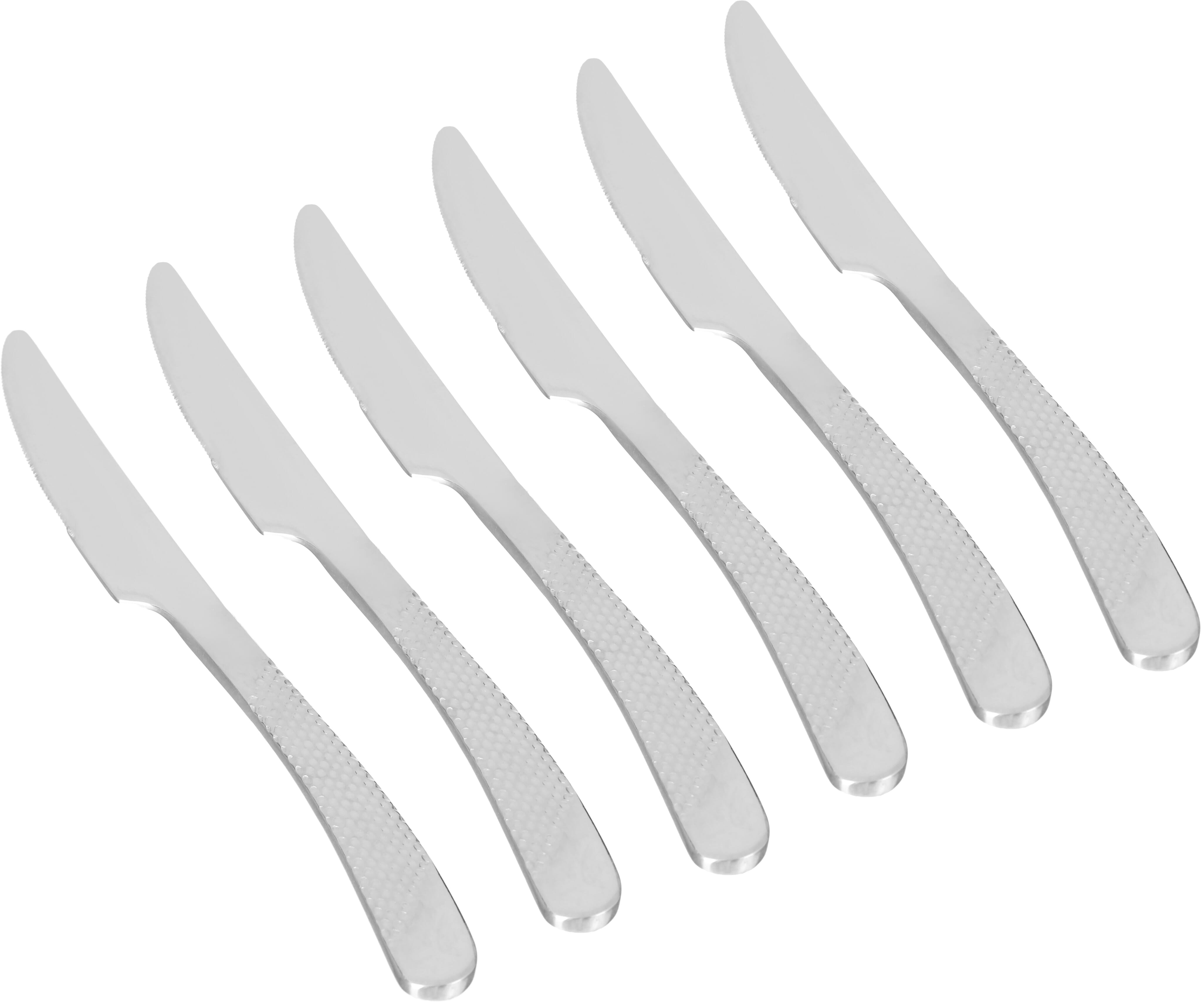 Al Saif Gallery Steel Dining Knife Set, 6 Pieces - Silver product image 1