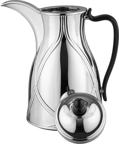 طقم ترامس طيف السيف غاليري، 0.7 / 1 لتر، 2 قطعة، خامة داخلية زجاج، يد أسود، غطاء ضغاط - فضي لامع product image 2