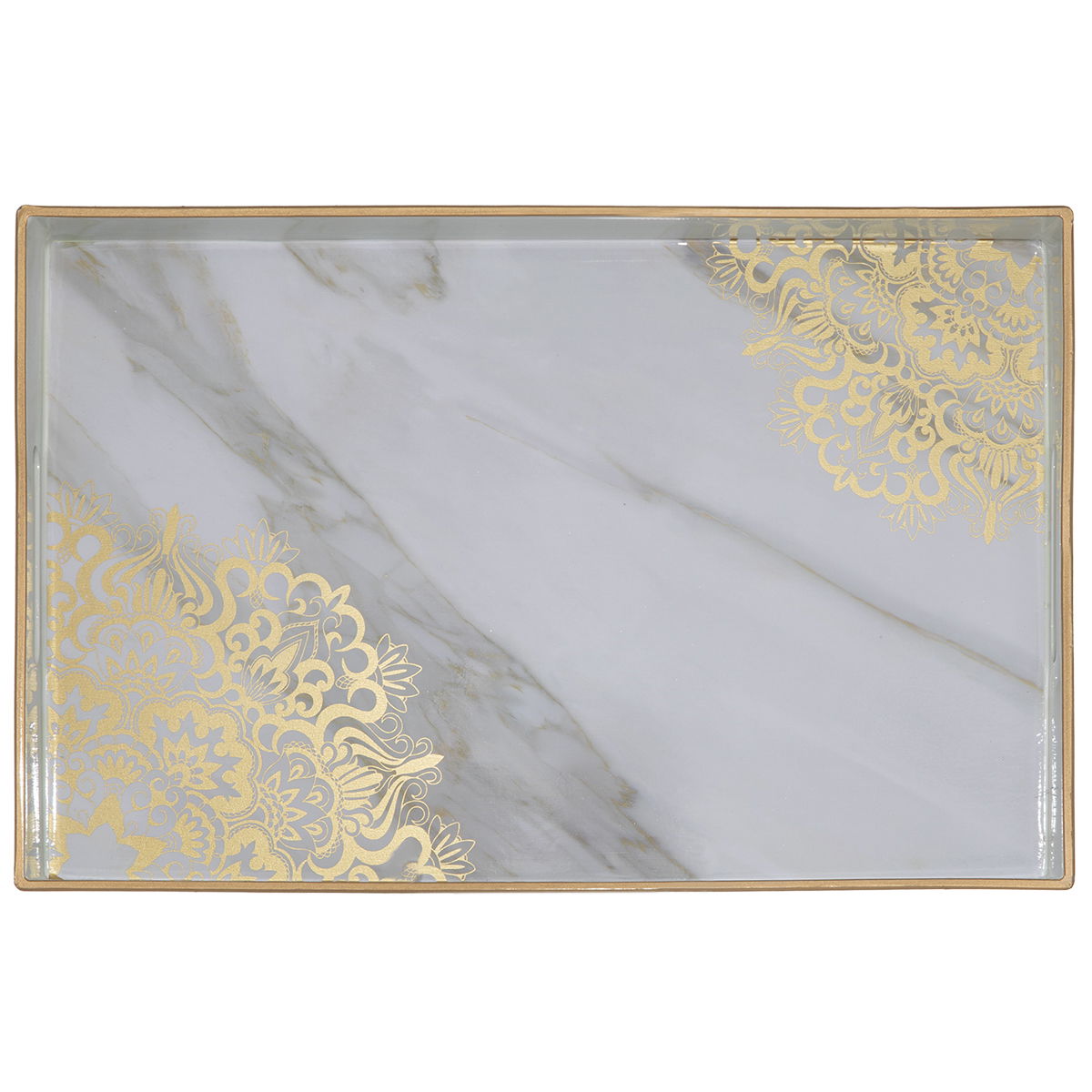 صينية تقديم فايبر السيف غاليري، 45×31×4 سم - رمادي رخامي product image