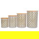 طقم علب بلاستيك السيف غاليري، 4 قطع، منقوش ذهبي - شفاف product image 4