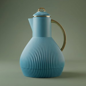 AliaAl Saif Gallery Thermos, 1 liter, Inner Glass, Pressure Cooker - Turquoise product image