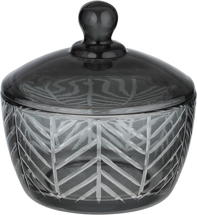 طقم تقديم بيالات فناجين سكرية زجاج السيف غاليري، 11 سم، 26 قطعة، مشجر - أسود شفاف product image 4