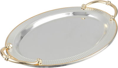 Alsaif Gallery Steel Tofry Set, 3 Pieces - Silver Gold product image 2