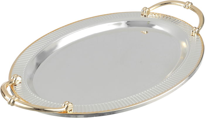 Alsaif Gallery Steel Tofry Set, 3 Pieces - Silver Gold product image 2