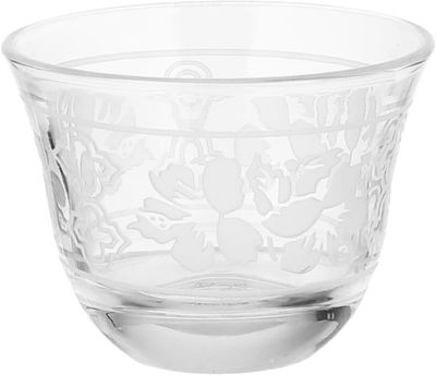 Al Saif Gallery glass coffee cup set, 6 pieces - white product image 2