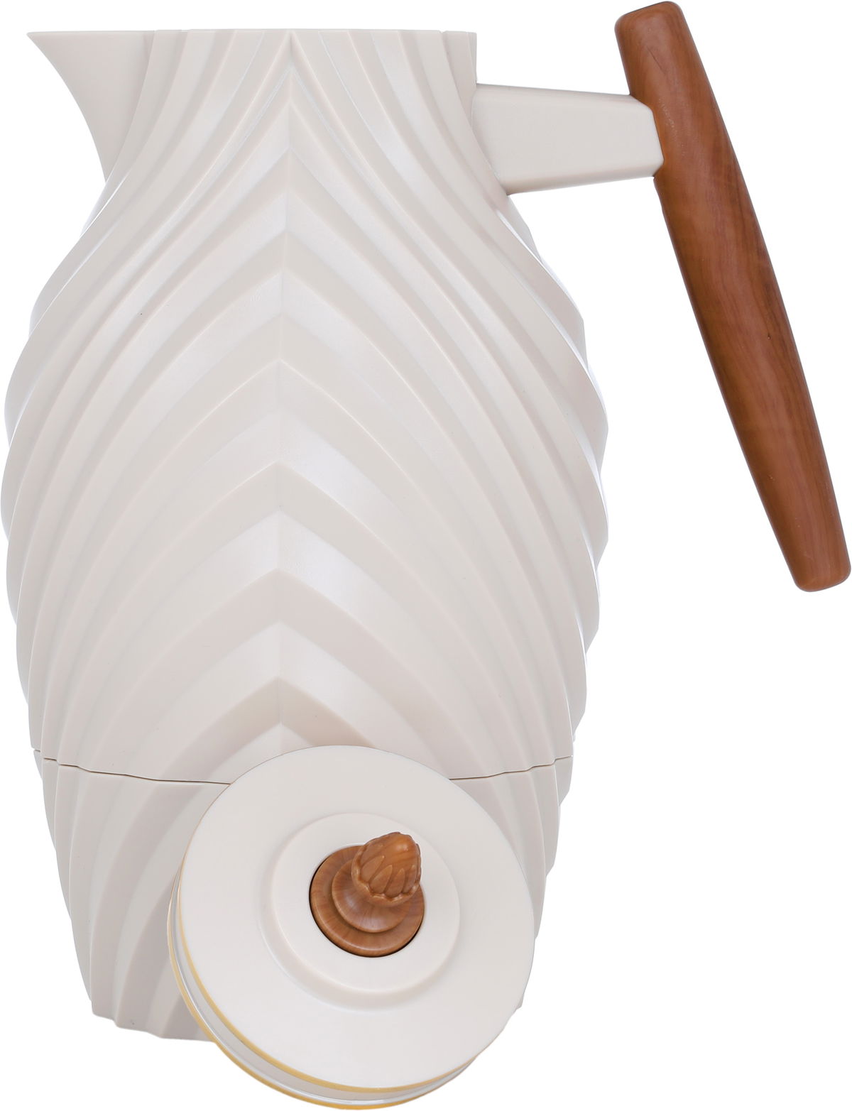 Noora Everest Thermos, 1 liter, wooden handle, thermal glass inner shell, plastic outer shell - pink product image 2