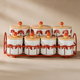 Al Saif Gallery Porcelain Spice Jar Set, Metal Stand, 7 Pieces, Lids - White and Colored product image 1