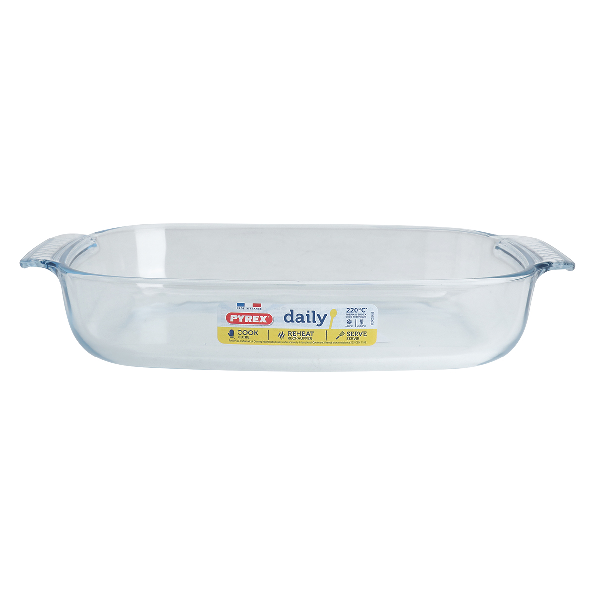 Pyrex Glass Oven Tray, 35 x 23 cm, 2.7 L, Rectangular - Transparent product image