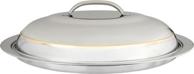 Bohara Stainless Steel Gozi Plate, 90cm, Oval - Silver Gold product image 1