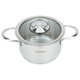 قدر استيل غطاء زجاج هاشفير، 900 مل، 14 سم - فضي product image 3