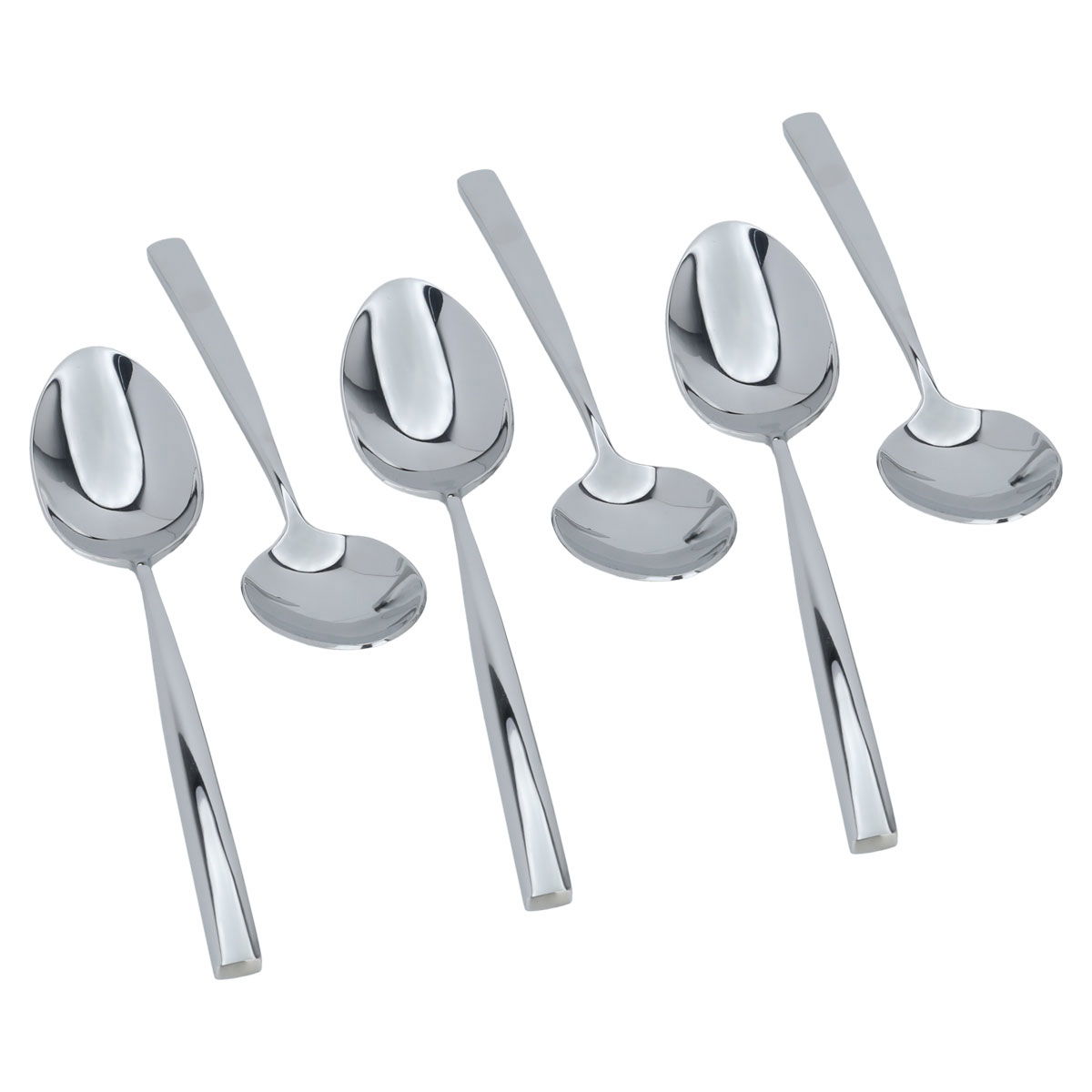 Al Saif Gallery steel spoon set, 24 pieces - silver product image 4