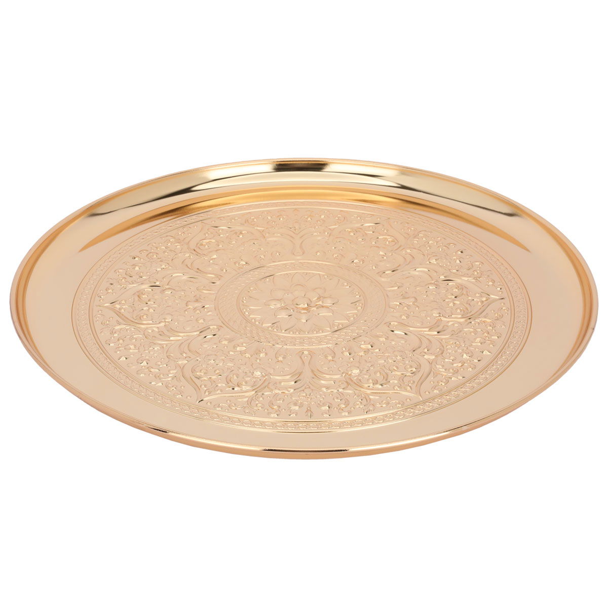 صينية تقديم استيل السيف غاليري، 42x42x2 سم، دائري - ذهبي product image 2