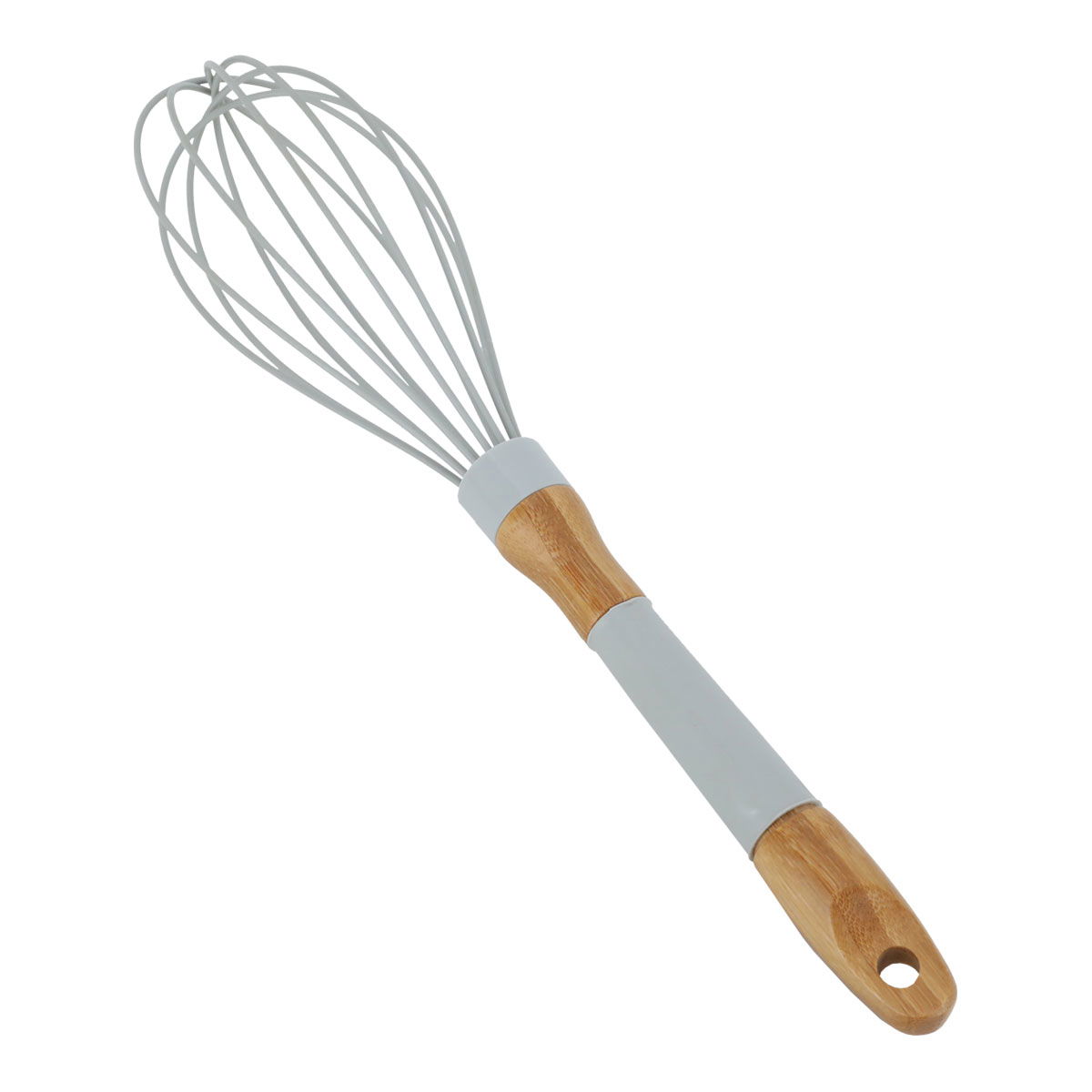 خفاق بيض سيلكون السيف غاليري، 10 انش، بيد خشب - رمادي product image 1