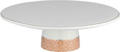 ستاند تقديم بورسلان ون مور، 32x32x9.8 سم، قاعدة، دائري - أبيض برتقالي product image 1