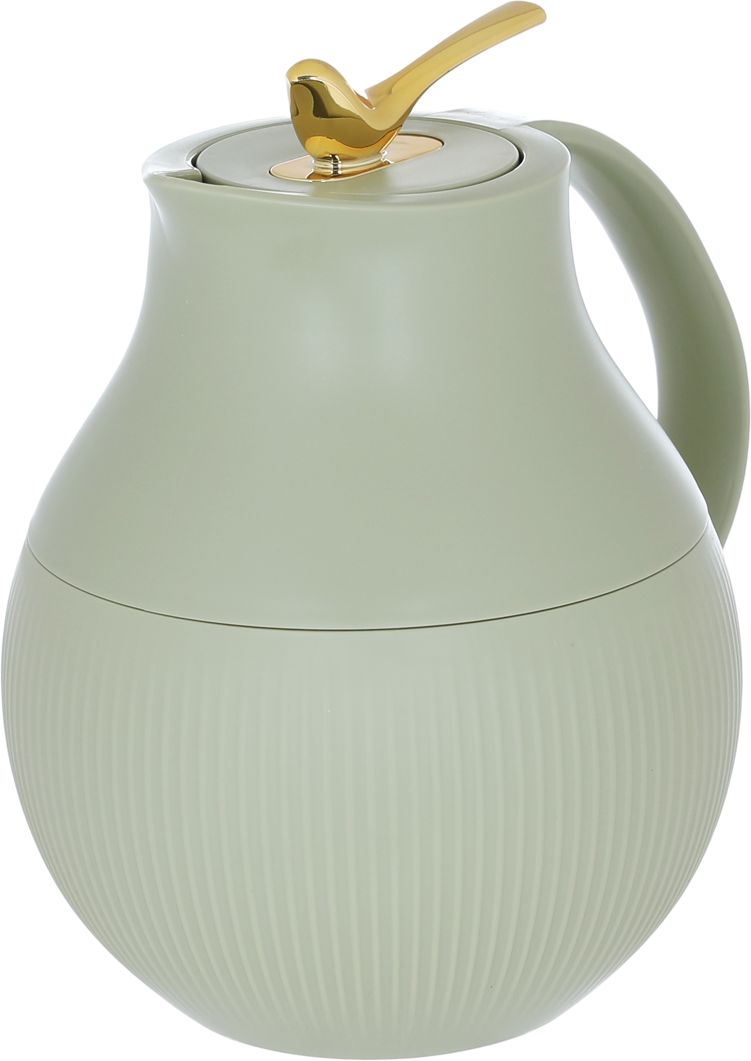 Al Saif Gallery Royal 6 thermos, 950 ml, glass inner container, plastic outer shell - light olive product image 2