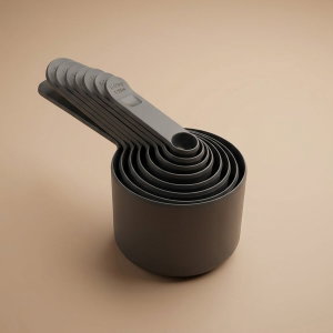 طقم ملاعق بلاسيتك السيف غاليري، 8 مقاسات - أسود product image