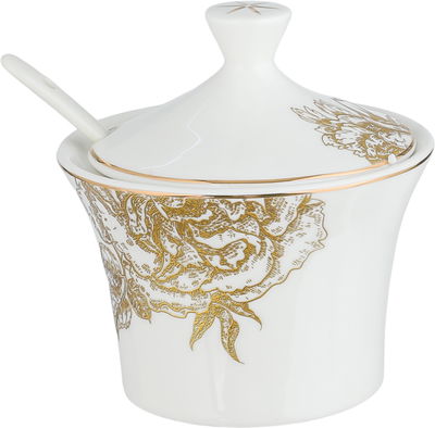 طقم سفرة بورسلان زجاج السيف غاليري، 61 قطعة، منقوش - ابيض شفاف product image 6