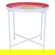 Al saif Gallery Steel Serving Table, 47 x 48 x 48 cm - Pink product image 1