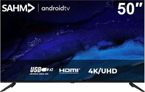 ARRQW SHM-50LPS 50-inch Frameless Smart TV, LED, 4K UHD, Android 13 - Black product image