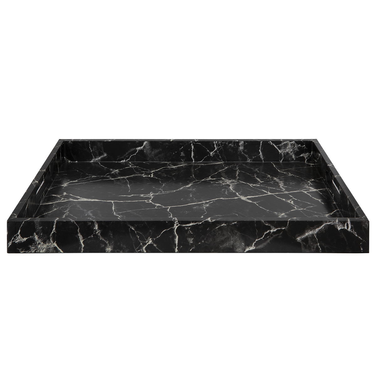 طوفرية تقديم بيد مستطيلة خشب السيف غاليري، 45x30x4 سم - أسود product image 3