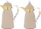 Al Saif Gallery Qamar thermos set, 1 liter, thermal glass inner container, steel outer shell - beige product image 1