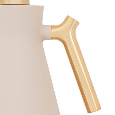 Everest Amada Thermos, 1 liter, golden handle, thermal glass inner shell, plastic outer shell - light brown product image 4