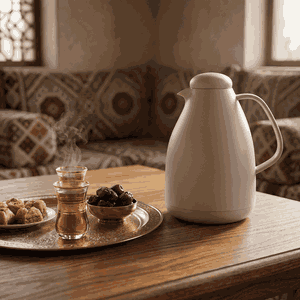 Al Saif Gallery Pro Penguin Thermos, 1 liter, glass inner container, plastic outer shell - brown product image 2