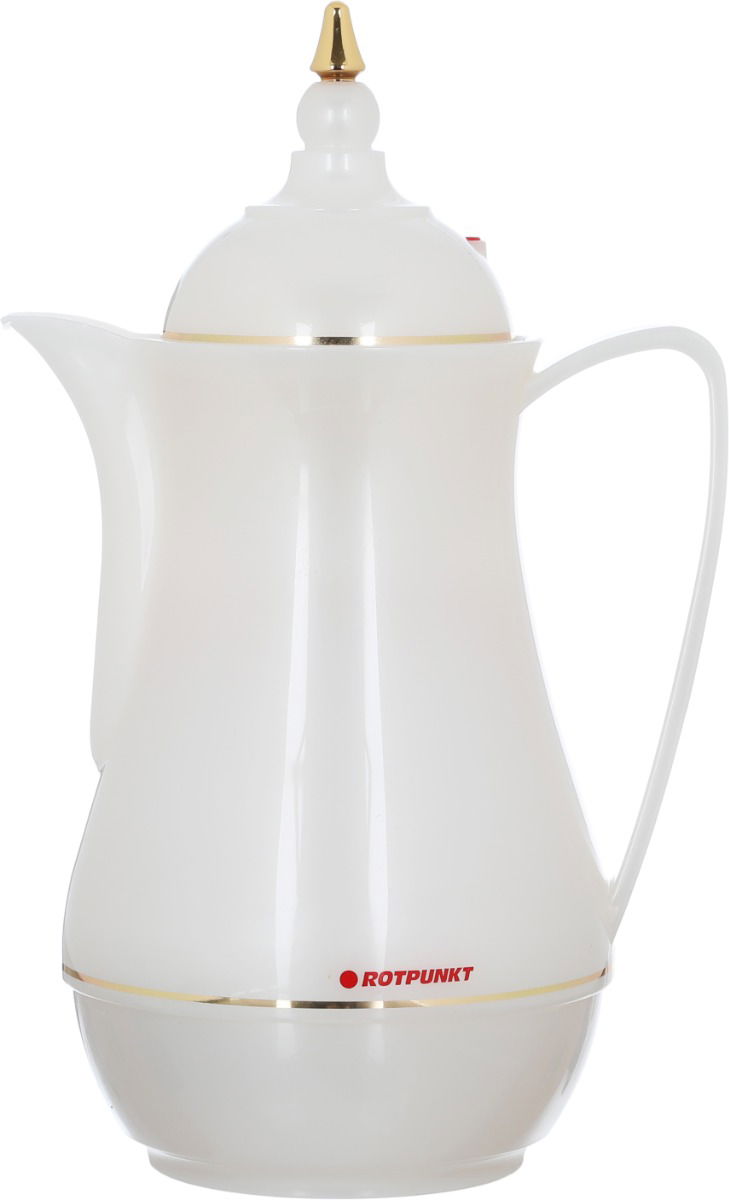 Rotpont thermos, 0.5 liters, glass inner container, plastic outer shell - white product image
