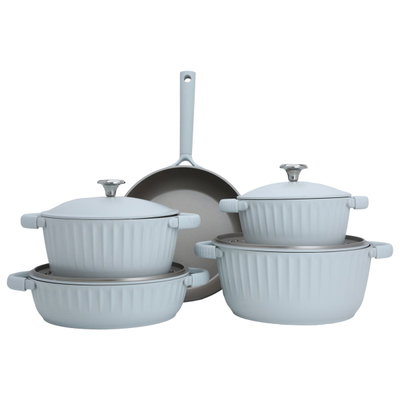 Robust Aluminum Cookware Set, 9 Pieces - Light Grey product image 2